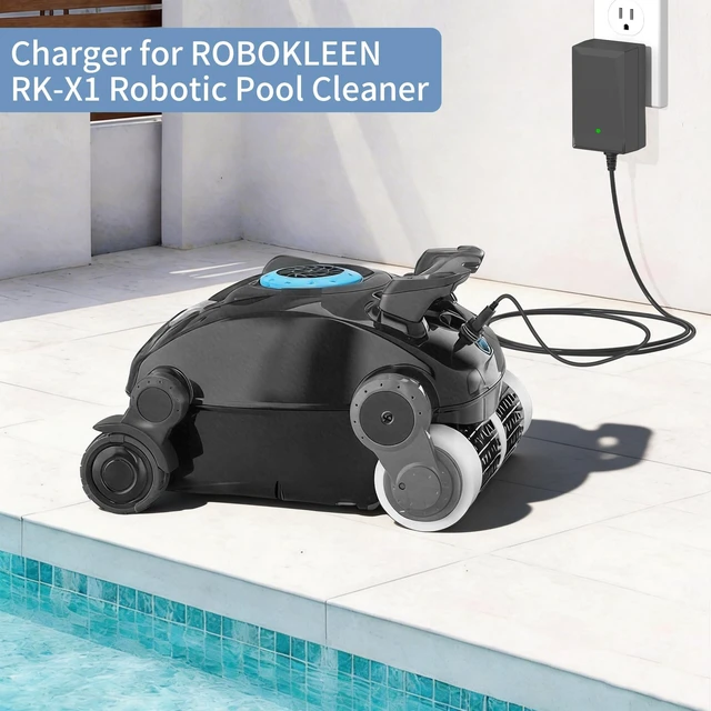 Alt view image 2 of 5 - 25.2V Charger for Robotic Pool Cleaner Compatible with ROBOKLEEN RK-X1 Robotic Pool Vacuum Cleaner Aapter Charger
