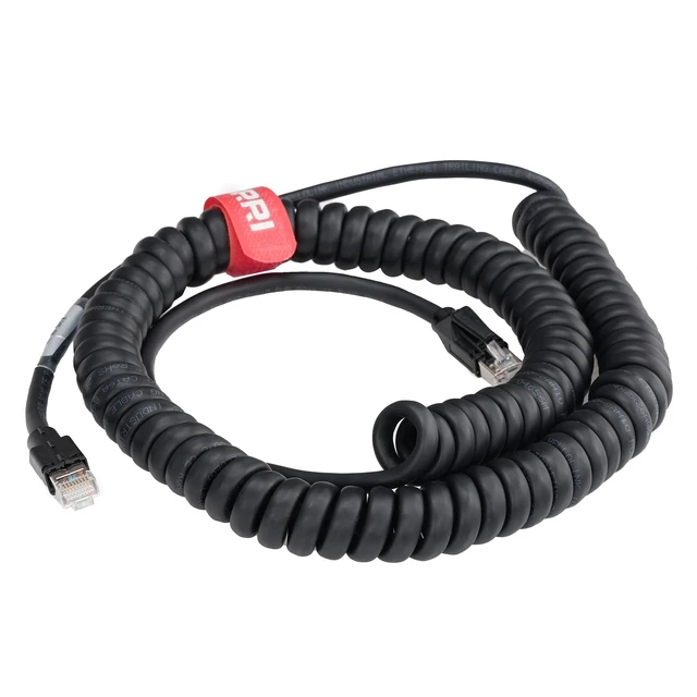 Alt view image 2 of 4 - DRRI CAT6A 10Gbps High Speed Ethernet Cable PUR Double Shielded Drag Chain RJ45 Patch Cord High Flexibility Spring Retractable to 3M for Industrial Automation Security Camera Robot CNC Machine (5M)