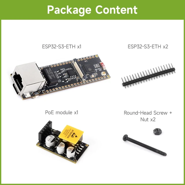 Alt view image 2 of 5 - AmpOhm360 ESP32-S3 Ethernet PoE Module Development Board with Wi-Fi Ble 240MHz Dual Core Microcontroller for IoT DIY Maker Projects SKU-28771