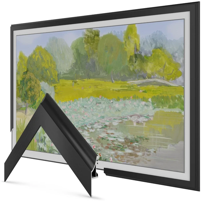 Main image of Anodized Black Scoop 75" Deco TV Frame for Samsung The Frame/Pro TVs