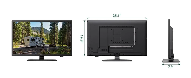 Alt view image 2 of 5 - SYLVOX 27 inch RV TV, 12V TV with DVD Player Built-in, 1080P Flat Screen