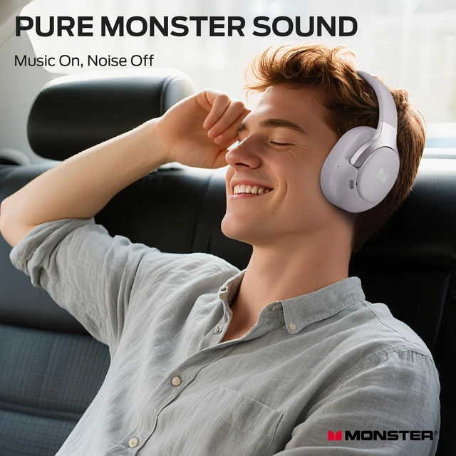 Alt view image 4 of 5 - Oraolo Persona 5th ANC-Wireless Bluetooth Over-Ear Headphones with Microphone, 70H Playtime, Bluetooth 6.0, Comfortable and Foldable Design,Wireless Headsets for Home,Gifts(Purple)