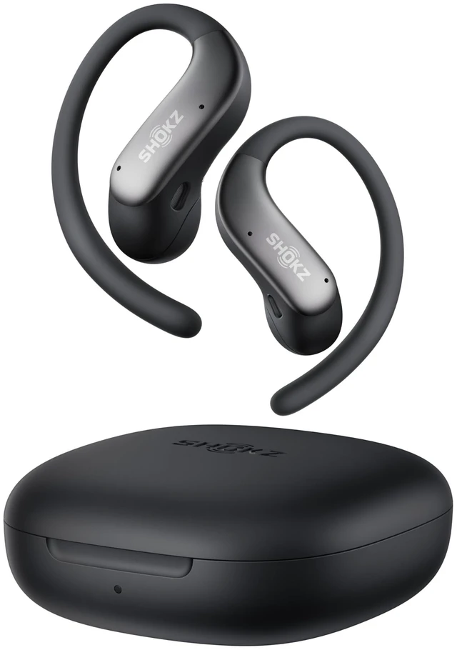 Main image of SHOKZ OpenFit Air 2, Open Earbuds, Black, Water Resistant, Secure Earhooks