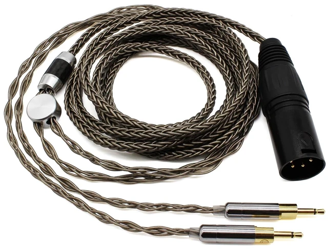 Main image of Youkamoo Balanced Replacement Upgrade Cable Compatible with Sennheiser HD700 HD 700 Headphones 4 Pin XLR to 2.5mm Male Silver-Plated Braided 6ft/1.8m