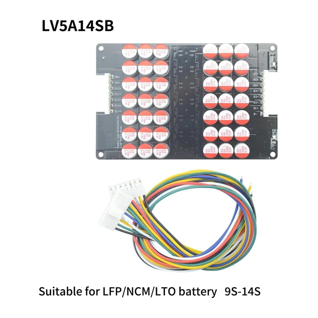 Alt view image 2 of 5 - LVNOON 5.5A 5S to 21S 5S 6S 7S 8S 9S 10S 12S 14S 16S 17S 21S Smart Active Balancer Active Equalizer Balancer for li-ion NCM Lifepo4 LFP LTO Battery Energy Capacitor (9S-14S)