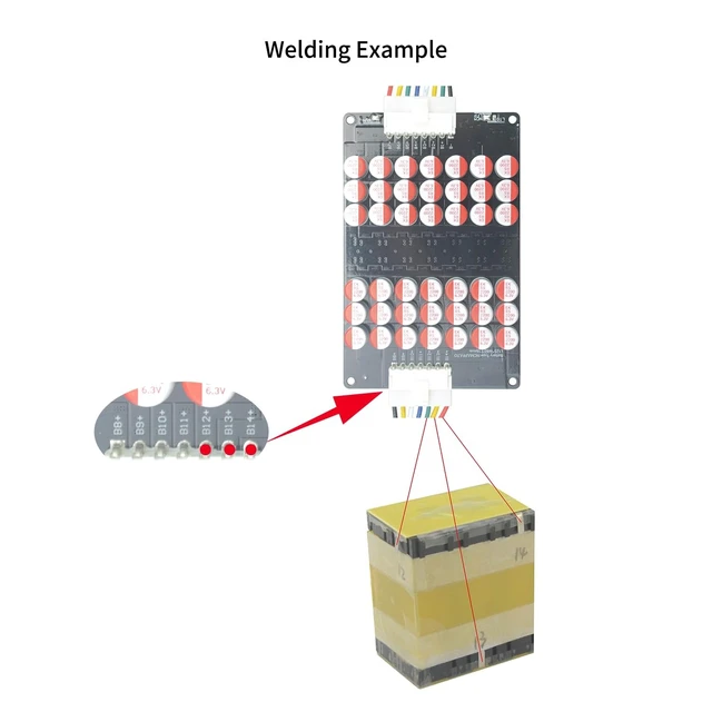 Alt view image 5 of 5 - LVNOON 5.5A 5S to 21S 5S 6S 7S 8S 9S 10S 12S 14S 16S 17S 21S Smart Active Balancer Active Equalizer Balancer for li-ion NCM Lifepo4 LFP LTO Battery Energy Capacitor (9S-14S)