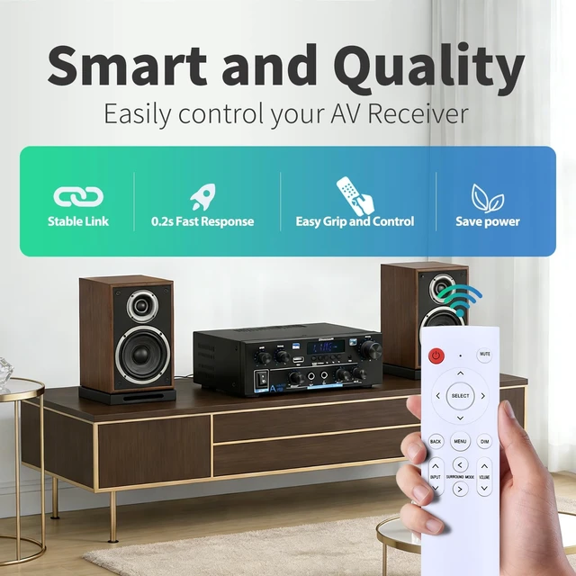 Alt view image 3 of 5 - ZWP Remote Control Replacement Compatible for JBL AV Receiver MA9100HP 9.2-Channel, MA510 5.2-Channel, MA310 5.2-Channel, JBLMA9100HPWHTAM, JBLMA310WHTAM, JBLMA510WHTAM