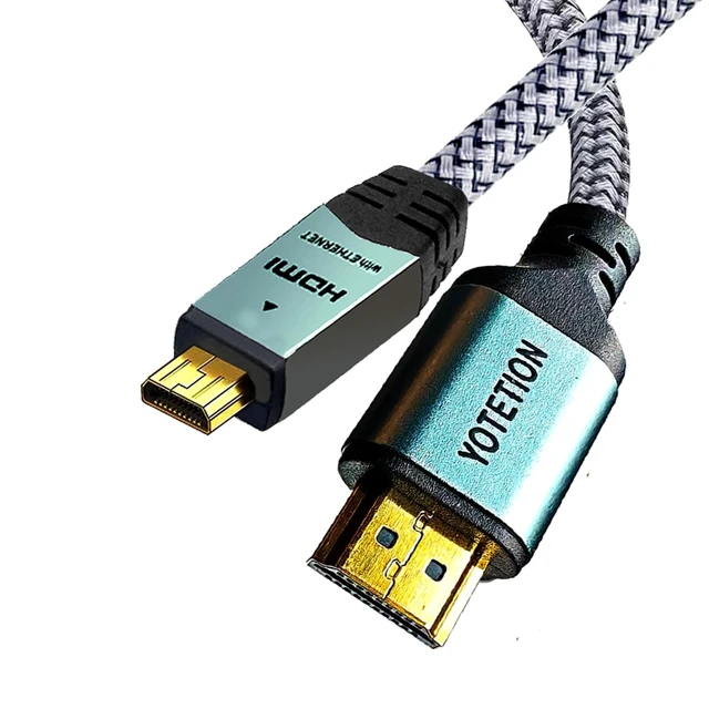 Alt view image 5 of 5 - YOTETION 4K Micro HDMI to HDMI Male Cable 40FT, 4K@60Hz HDR Compatible for GoPro Hero, Canon/Nikon/Sony Zfc, Camera, Raspberry Pi 4, Video Capture Card