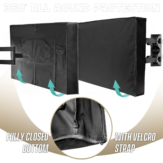 Alt view image 5 of 5 - IC ICLOVER Outdoor TV Cover 80-85 in, Waterproof Weatherproof TV Protector