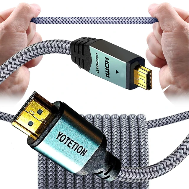 Alt view image 2 of 5 - YOTETION 4K Micro HDMI to HDMI Male Cable 40FT, 4K@60Hz HDR Compatible for GoPro Hero, Canon/Nikon/Sony Zfc, Camera, Raspberry Pi 4, Video Capture Card