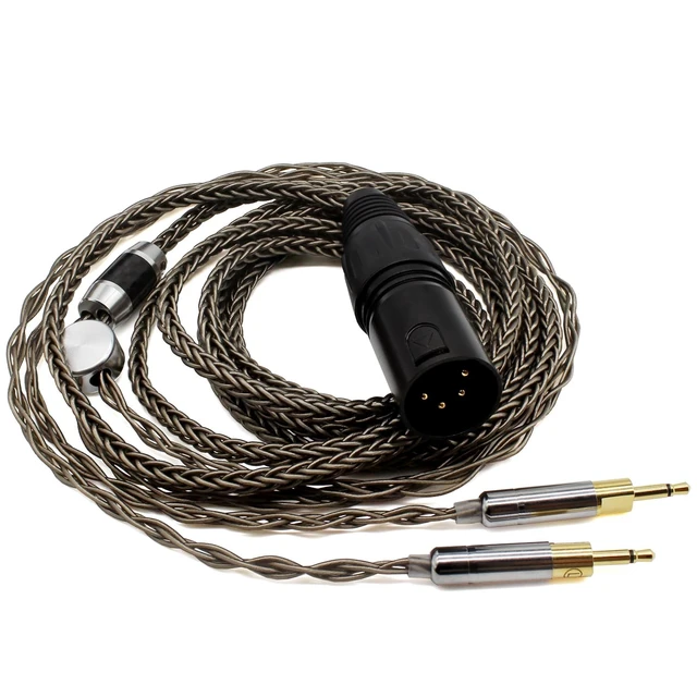 Alt view image 2 of 5 - Youkamoo Balanced Replacement Upgrade Cable Compatible with Sennheiser HD700 HD 700 Headphones 4 Pin XLR to 2.5mm Male Silver-Plated Braided 6ft/1.8m