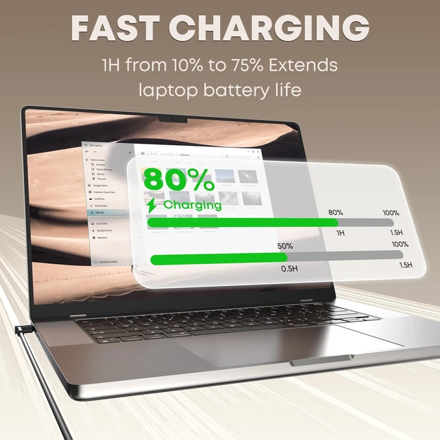 Alt view image 2 of 5 - TUXIFPKU 65W Laptop Charger, Compatible with HP Pavilion x360 Envy x360