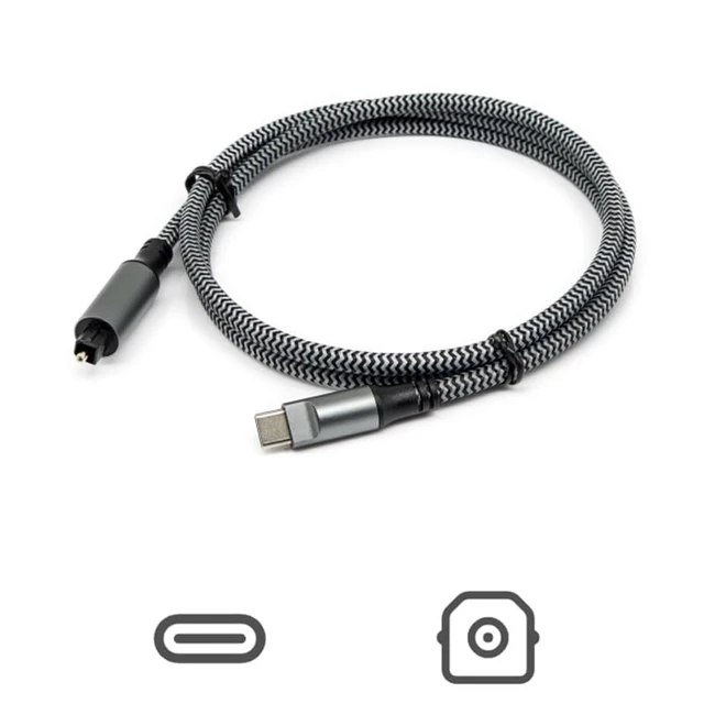 Alt view image 4 of 4 - Sucaicuo USB-C to TOSLINK Optical Audio Cable, 4ft SPDIF Digital Cord