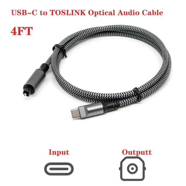 Alt view image 2 of 4 - Sucaicuo USB-C to TOSLINK Optical Audio Cable, 4ft SPDIF Digital Cord