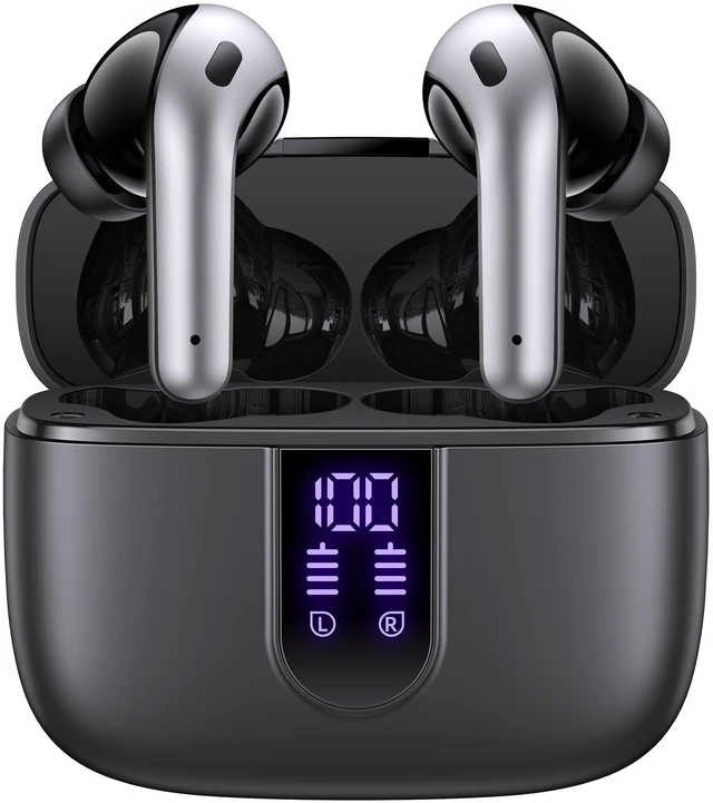 Main image of TAGRY Bluetooth Headphones True Wireless Earbuds 60H Playback LED Power Display Earphones with Wireless Charging Case IPX5 Waterproof in-Ear Ear buds with Mic for TV Smart Phone Laptop C