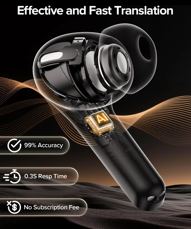 Alt view image 5 of 5 - TAGRY Bluetooth Headphones True Wireless Earbuds 60H Playback LED Power Display Earphones with Wireless Charging Case IPX5 Waterproof in-Ear Ear buds with Mic for TV Smart Phone Laptop C