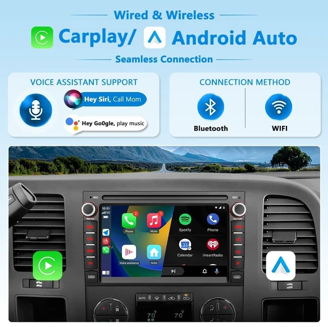 Alt view image 3 of 5 - Car Stereo Radio for Chevy Silverado 2007-2013 GMC Sierra Buick with Camera