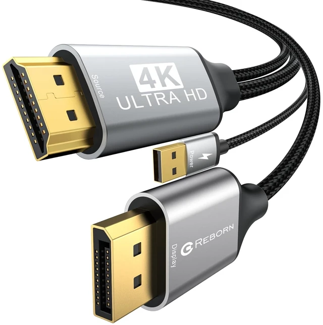 Main image of Reborn Active HDMI to DisplayPort Cable (4K 60Hz,1080p@120Hz) 10FT