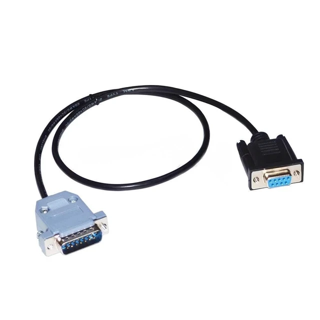 Alt view image 3 of 3 - RIKYJIC DB9 Female to DB15 Male Adapter Cable for FBE Yonghong MC Series PLC FP-232P0-9F-150 Programming Cable(1.5 Meters)