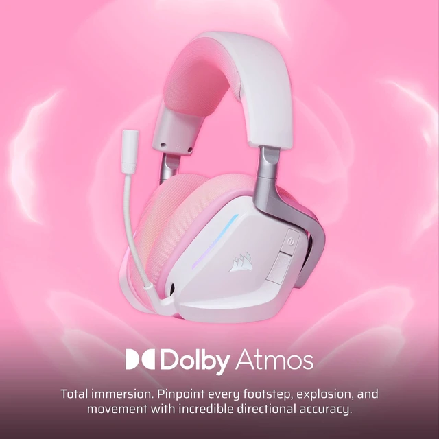 Alt view image 3 of 5 - Corsair Void v2 Wireless Bluetooth PC PS5 Switch Gaming Headset Pink