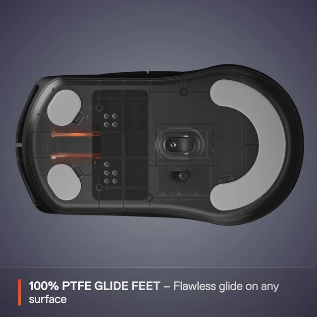 Alt view image 5 of 5 - SteelSeries Rival 3 Wireless Gen 2 Gaming Mouse 2.4GHz and Bluetooth 18000 DPI TrueMove Air Optical Sensor 60 Million Click Durability Light-Weight 100% PTFE Feet Black