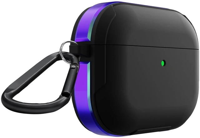 Main image of KZDOO Crashguard for AirPods Pro 3 Case, Metal Protective Cover with Aluminum Alloy Frame Case, Carabiner Included, Shockproof, Scratch-Resistant, Wireless Charging Compatible (Aurora