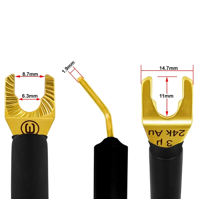 Alt view image 5 of 5 - WORLDS BEST CABLES 6 Foot - Canare 4S11 Audiophile Grade - HiFi Star-Quad Single Speaker Cable for Center Channel with Eminence Gold Spade Connectors