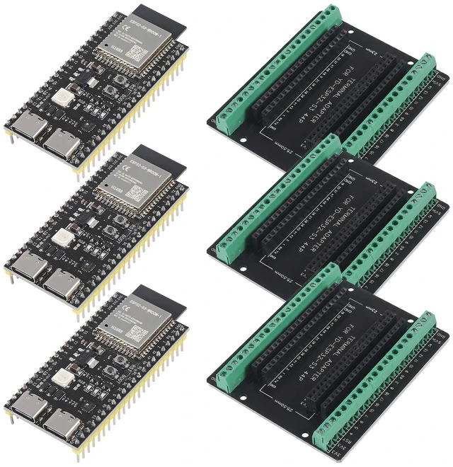 Main image of 3Sets ESP32 S3 Development Board 2.4G WiFi BT Module Internet of Things ESP32-S3-WROOM-1 N16R8 MCU 44Pin 8M PSRAM with Esp32-S3 Expansion Adapter