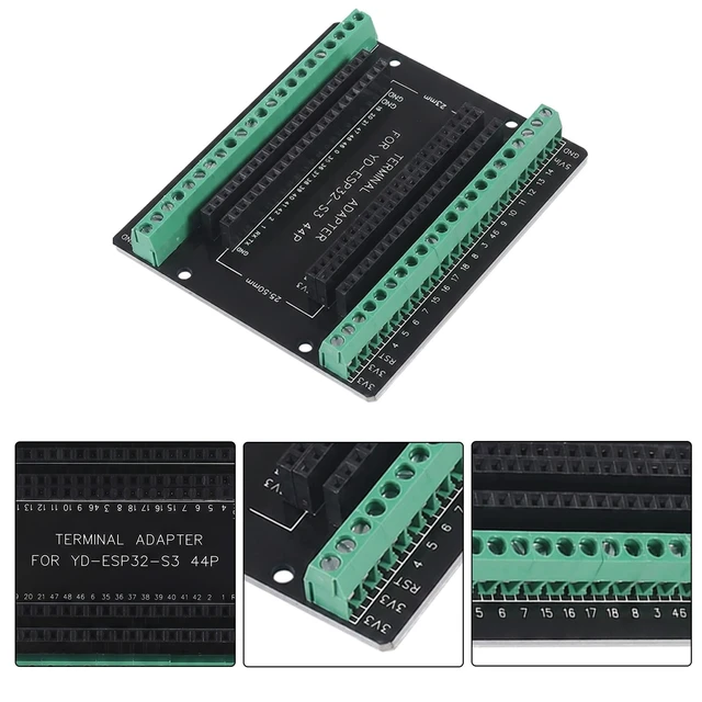 Alt view image 5 of 5 - 3Sets ESP32 S3 Development Board 2.4G WiFi BT Module Internet of Things ESP32-S3-WROOM-1 N16R8 MCU 44Pin 8M PSRAM with Esp32-S3 Expansion Adapter