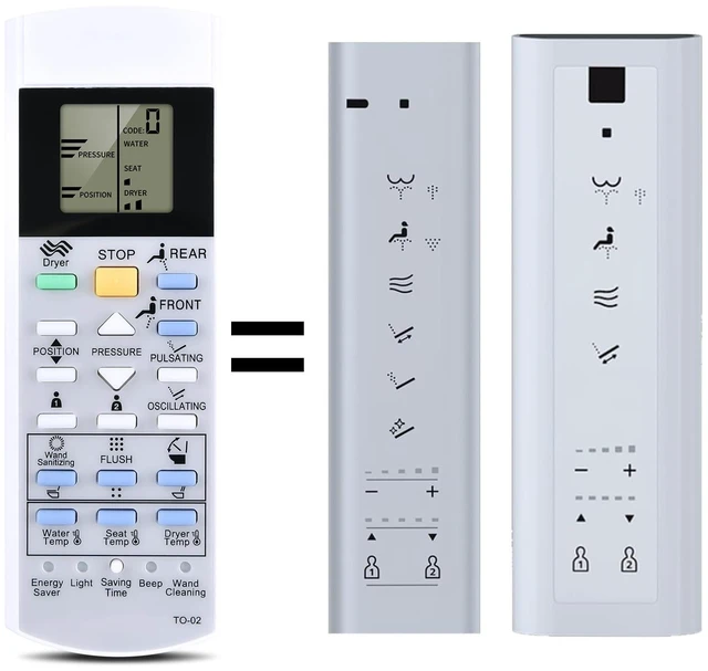 Main image of Rankle Memory Replacement Remote for TOTO Washlet Bidet Toilet Seat S500E S500 S550E S550 SW3083 SW3046 THU6056 THU6055 SW3084#01 SW3084#12 SW3056#01 SW3083#01 SW3046#01