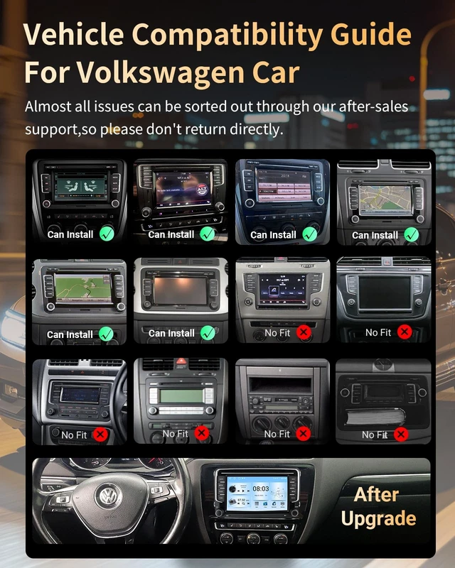 Alt view image 2 of 5 - Haudio 2 Din Car Stereo with Wireless Apple CarPlay & Android Auto, 7 Inch Car Screen with Canbus, Mirror Link,Bluetooth,WiFi, FM/AM/RDS/SWC Car Radio for VW Golf 6, Polo, Passat, Tiguan, Jetta
