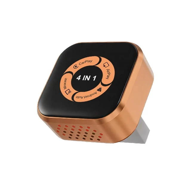 Alt view image 2 of 5 - 4-in-1 Wireless CarPlay Adapter, Wireless Android Auto, AirPlay & Miracast Screen Mirroring Adapter, Plug & Play Car Dongle for Apple iOS & Android