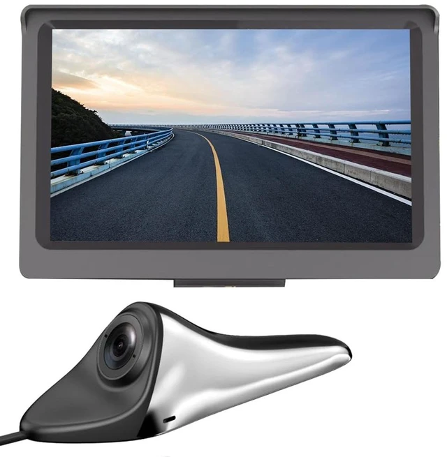 Main image of Car Blind Spot Display, HD Side View Camera, Electronic Blind Spot Rearview Mirror Camera with Rotatable Lens (Silver)