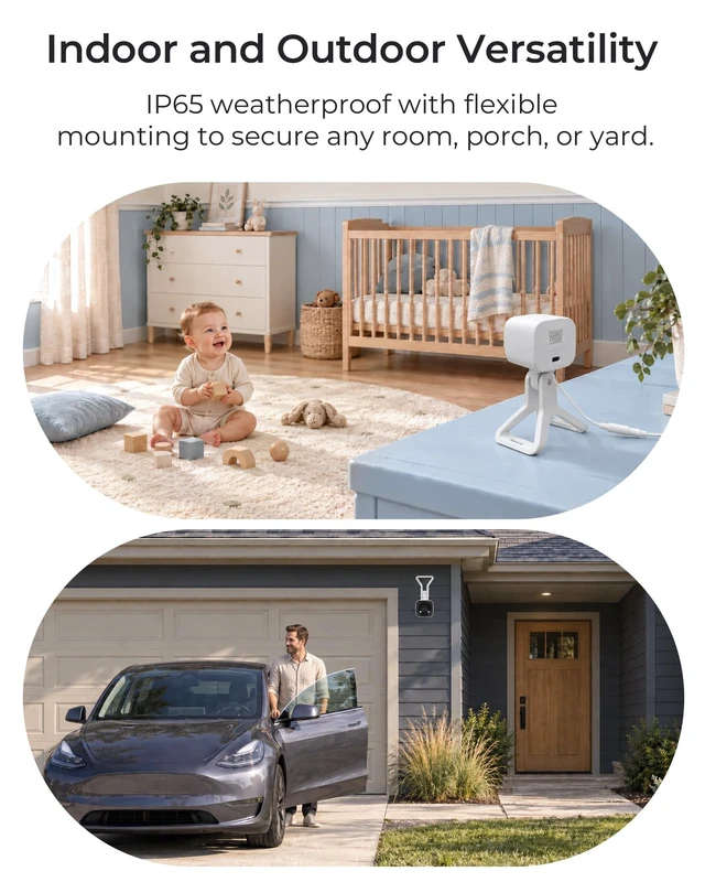 Alt view image 5 of 5 - psync MaaX V1 2K Outdoor/Indoor Wired Security Camera,Built-in 64GB Storage