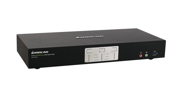 Alt view image 2 of 4 - IOGEAR 2-Port 4K Dual View KVMP Switch with HDMI Connection, USB 3.0 Hub and Audio (TAA) GCS1942H