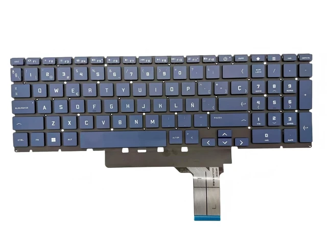 Alt view image 2 of 3 - Laptop Replacement Latin Spanish (latin espanol teclado) Layout for HP Victus 15-FA 15-FB 16-E 16-D 16T-D 16-R 16-S TPN-Q263 TPN-Q264 Laptop Keyboard Blue with Backlit