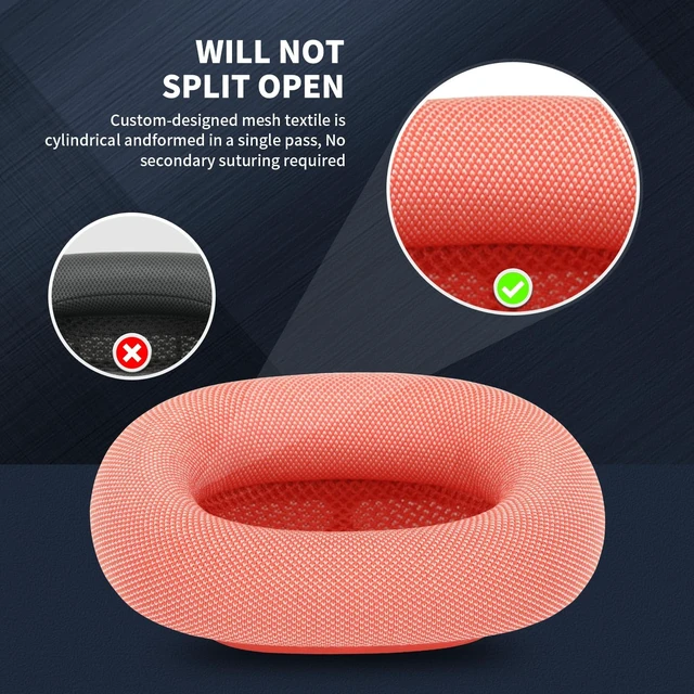 Alt view image 5 of 5 - MC Magic Cushion Replacement earpads for AirPods Max Ear Cushions, Magnetic Installation, Noise Cancellation and Transparency Mode Sound Fidelity, Support Washinge (Pink)