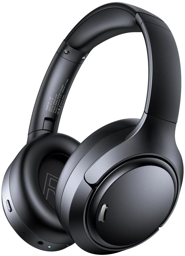 Main image of Hybrid Active Noise Cancelling Bluetooth 6.0 Headphones 120H Long Playtime, 6 ENC Mic, Over Ear Headphones Wireless, Hi-Res Audio, Memory Foam Earcup, Transparency Mode ANC Headphone for Travel
