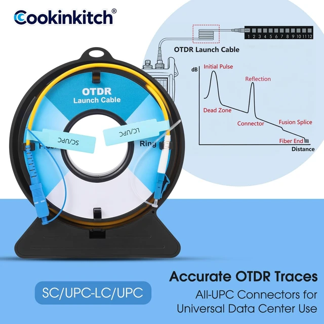 Alt view image 3 of 5 - Cookinkitch OTDR Launch Cable, 1000m SC/UPC to LC/UPC, 9/125 Single Mode