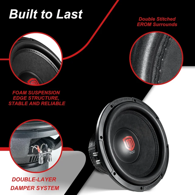 Alt view image 4 of 5 - PRORECK Audio 712 12", Max Power 2400W Max Power Loud 12inch Car subwoofer Dual Easy Mounting (1pc)