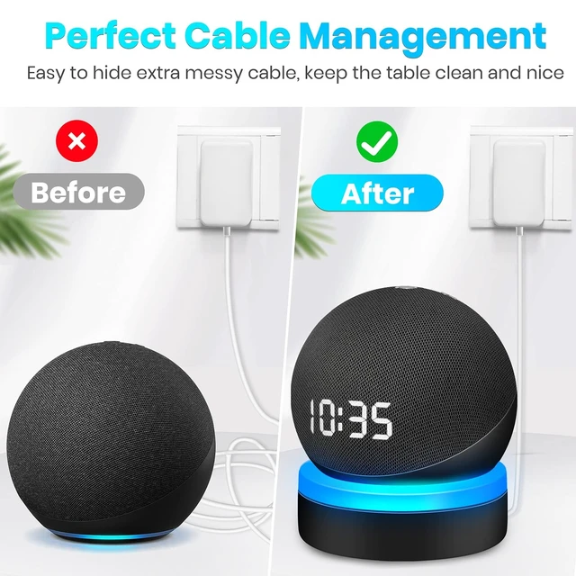 Alt view image 4 of 5 - ZUOLACO Table Holder for Echo Dot 5th Gen and 2026 New Model, 2Pack, Black