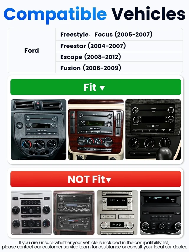 Alt view image 2 of 5 - Alltotive 7" Car Stereo for Ford Freestyle Focus Freestar Escape Fusion