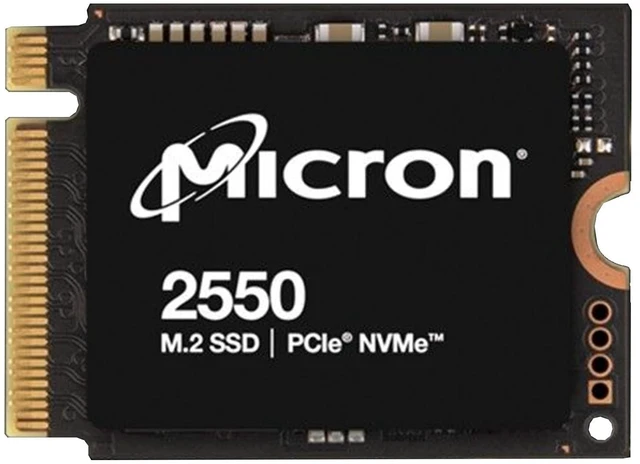Main image of Micron 2550 512GB NVMe SSD, M.2 2230 PCIe Gen4 x4, M-Key (OEM New)