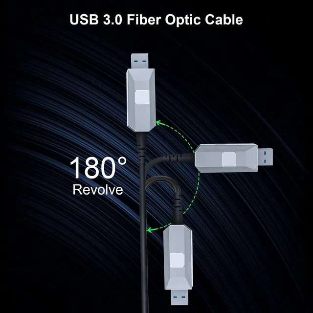 Alt view image 5 of 5 - GeoHN.G USB 3.0 Extension Cable 66FT/20M, USB A-Male to A-Female Cable 5Gbps High Speed Data Transfer Active Optical Cable Compatible with Webcam,Printer, USB Keyboard, Flash Drive, etc.