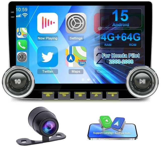 Main image of 4+64G 10.1" Android 15 Car Stereo for Honda Pilot 2003-2008