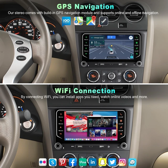 Alt view image 4 of 5 - Car Radio for Nissan Altima 2008 2009 2010 2011 2012(Manual and Auto AC)