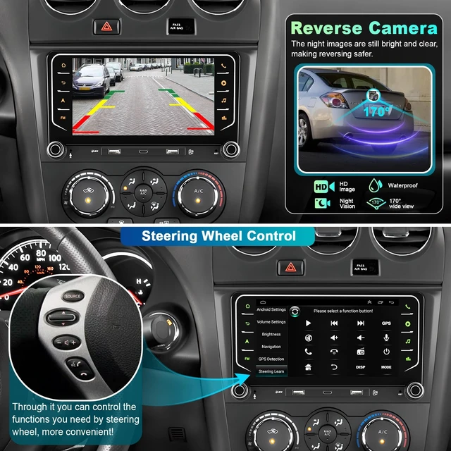 Alt view image 5 of 5 - Car Radio for Nissan Altima 2008 2009 2010 2011 2012(Manual and Auto AC)