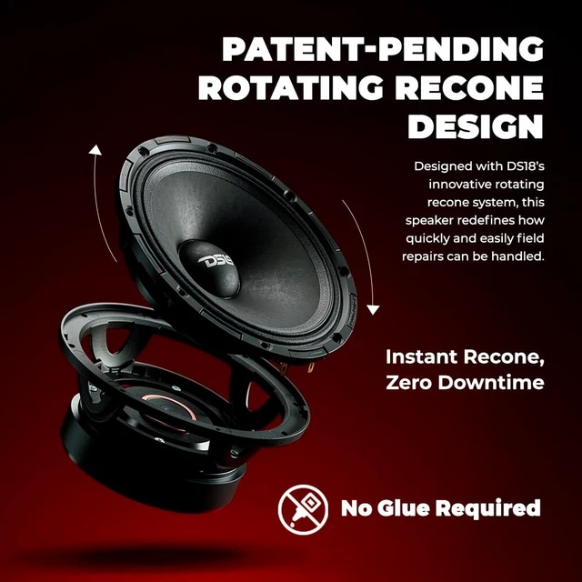 Alt view image 4 of 5 - DS18 PROJECT360 6.5 High Sensitivity Mid-High Loudspeaker - 300W RMS 4-Ohm - Rotating Recone Design for Quick Repair