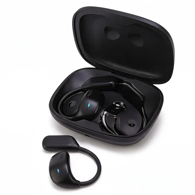 Main image of SENECESLI AI Translation Earbuds Real Time, 140 Languages Bluetooth V5.4 Translator Earbuds with Active Noise Cancellation and Full Color Smart Touch Screen for Travel Interactions (Black)
