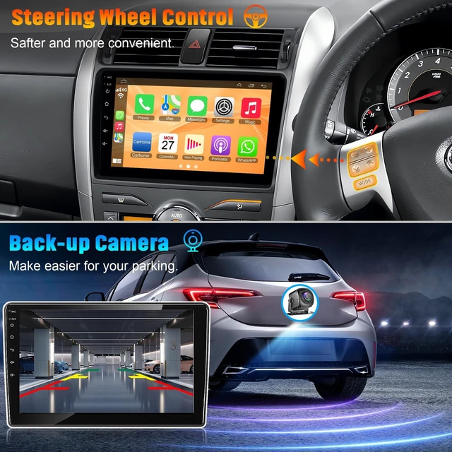 Alt view image 5 of 5 - Car Radio GPS Stereo for Toyota Corolla 2009 2010 2011 2012 2013, 4G+128G